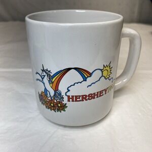 Hershey Park Rainbow Unicorn Cup‎ Flowers Mug